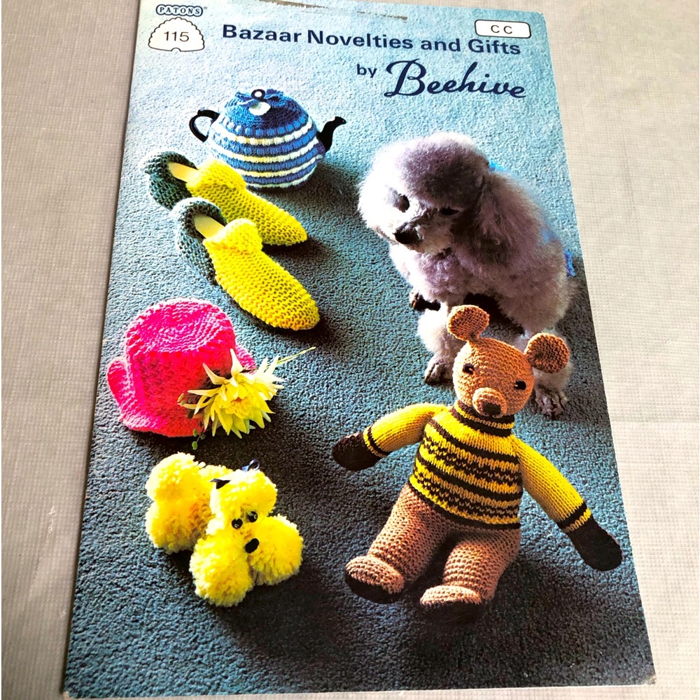 Bazaar Novelties And Gifts Knitting Slippers Tea Cosies Patons #115 By Beehive